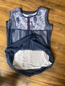 Paisley Sheer Sleeveless Top