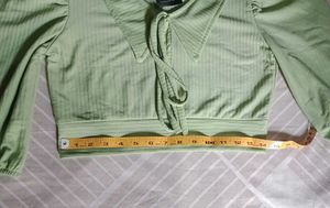 Cute Green Crop Top