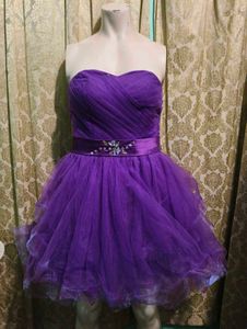 Purple Tulle Party Dress