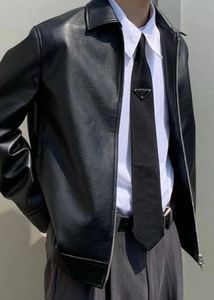 Iconic Stylish Zip Collar Black Leather Jacket 🧥