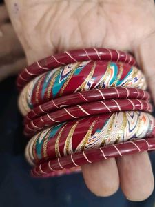Red &amp; Gold Decorative Bangles ( Lakh Ki Chudi)