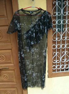 Party Wear Transpaent Midi Dress