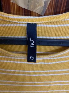 Mustard Striped Mini Dress