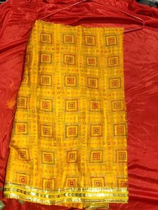 Yellow Sequin Saree