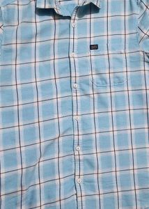 Men's Plaid Short Sleeve Button-Down Shirt