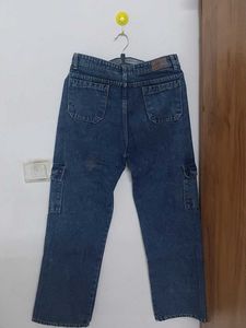 Denim Cargo Jeans