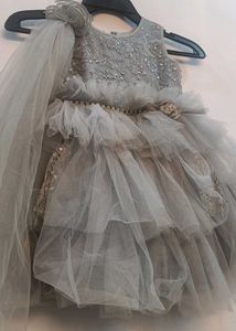 Elegant Silver Party Dress