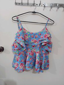 Floral Ruffle Cami Top