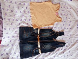 Jeans Dungree Set