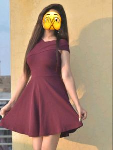 Burgundy Skater Dress