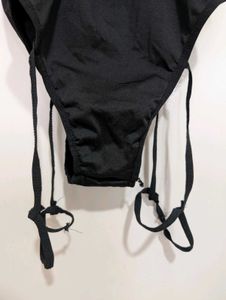 Black Bodysuit With Thigh Garters