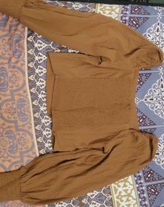 Brown Long Sleeve Top