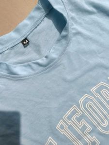 California West Coast Light Blue Oversized  Tee
