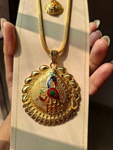 Gold Plated Necklace With Earings