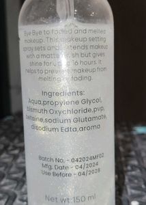 Mars Magic Shine Fix Spray Twice Use Only