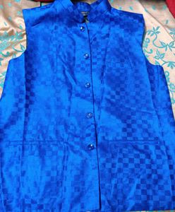 Self Design Nehru Jacket For Men (4xl)