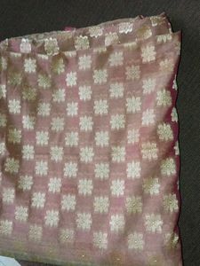 Brown Banarasi Silk Fabric