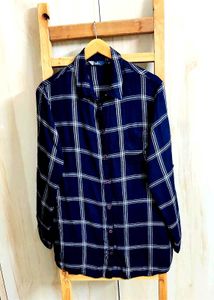 Dark Blue Cotton Shirt Bust Size-44