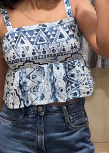 Patterned Crop Top