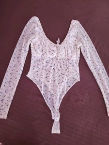 H&amp;M Floral Long Sleeve Bodysuit /Size-S