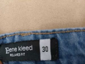 Bene Kleed Light Wash Cargo Jeans, 30 Size