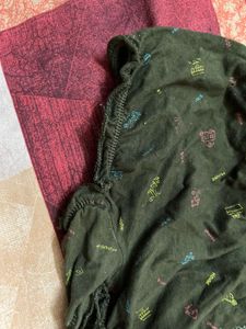 Olive Patterned Shorts