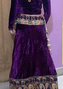 Purple Velvet Lehenga