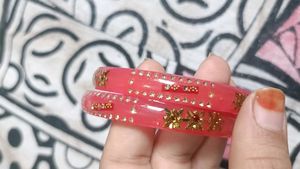 Orange &amp; Gold Bangles