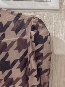 Houndstooth Sheer Top