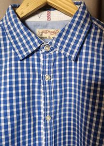 Ed Hardy Blue Gingham Button-Down Shirt