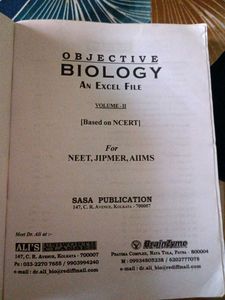 Objective Biology Of Dr.Ali Volume -2 10th Edition