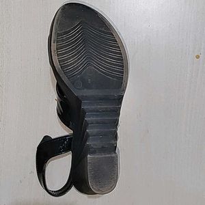 Black Wedge Heels Sandals