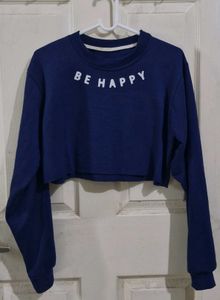 Women&#39;s Crop Sweatshirt in Navy Blue💙