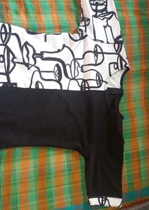 Abstract Face Print Dress
