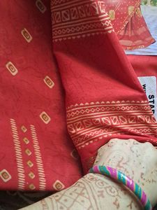 Bandhani. Red Saree with Blouse