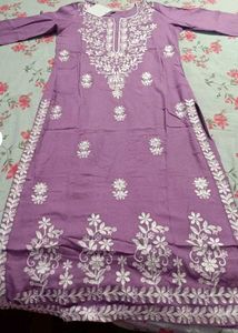 Lavender Chikankari Kurta💜