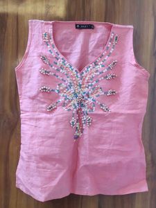 Pink Embellished Top