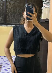 Black Sweater Vest