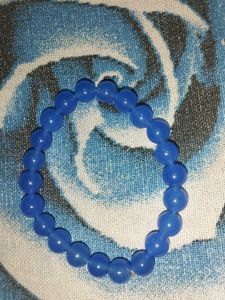 natural green onyx and blue chalcedony bracelets