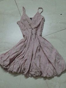Coquette Floral Pastel Pink Beach Mini Dress