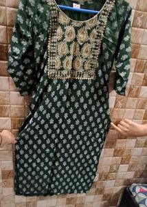 Dark Green Kurta And Pant