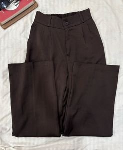 Brown Wide Leg Trousers
