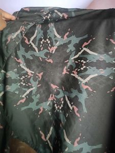 Camo Print Button-Down Shirt