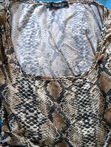 Shein Snake Print Crop Top In Size XS