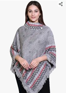 NEW 🆕 PONCHO GREY TOP