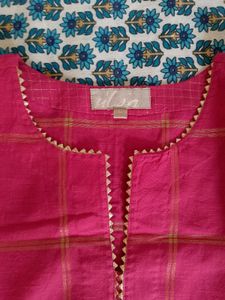 Pink &amp; Gold Anarkali Dress