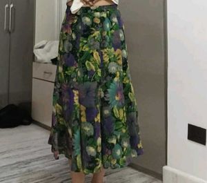 Floral Print Maxi Skirt