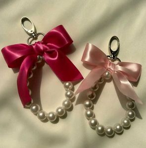 Ribbon & Pearl Keychain Charms