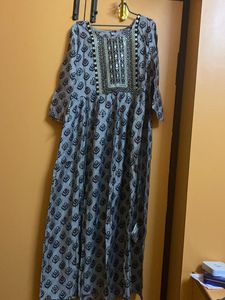 Grey Smart Aline Gown