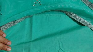 Saree With Silver Border